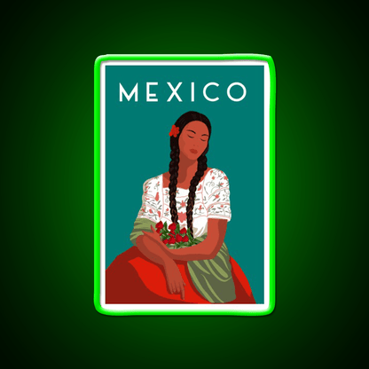 Mexico Travel Poster Party Drink Tequila Led Neon Sign Rgb Color - Shineneon