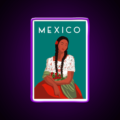 Mexico Travel Poster Party Drink Tequila Led Neon Sign Rgb Color - Shineneon