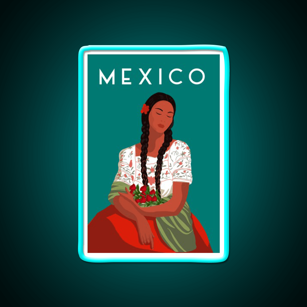 Mexico Travel Poster Party Drink Tequila Led Neon Sign Rgb Color - Shineneon