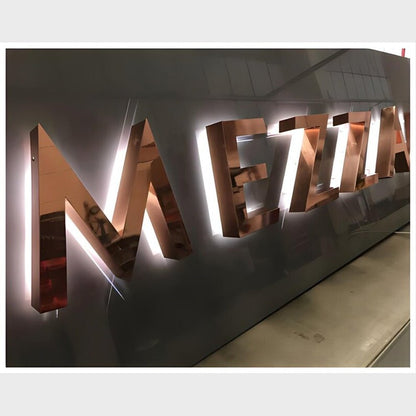 Mezzia 3D Backlit Channel Letters Led Light Sign - Shineneon