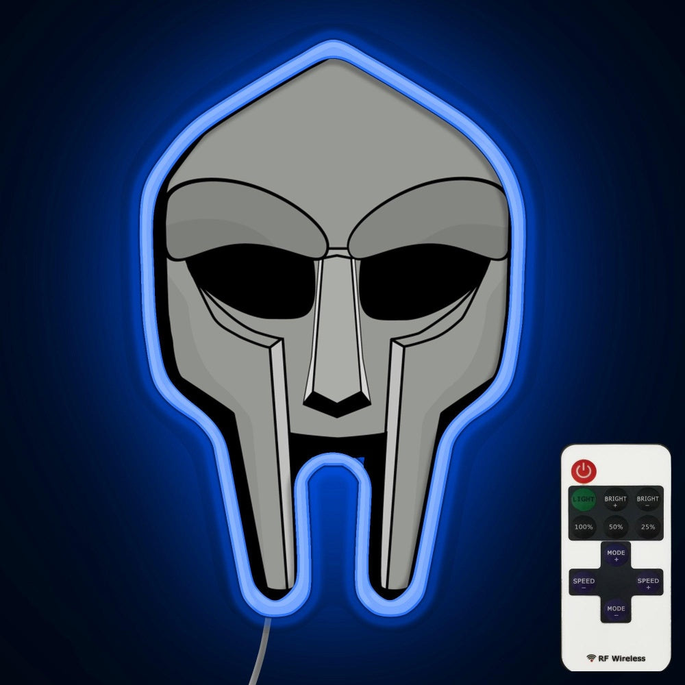 Mf Doom Mask Led Neon Sign Wall Art Acrylic Neon Light