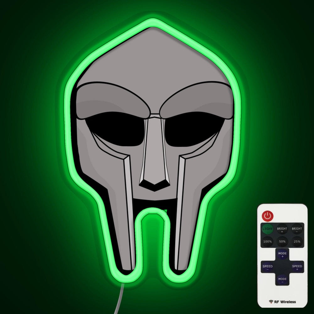 Mf Doom Mask Led Neon Sign Wall Art Acrylic Neon Light