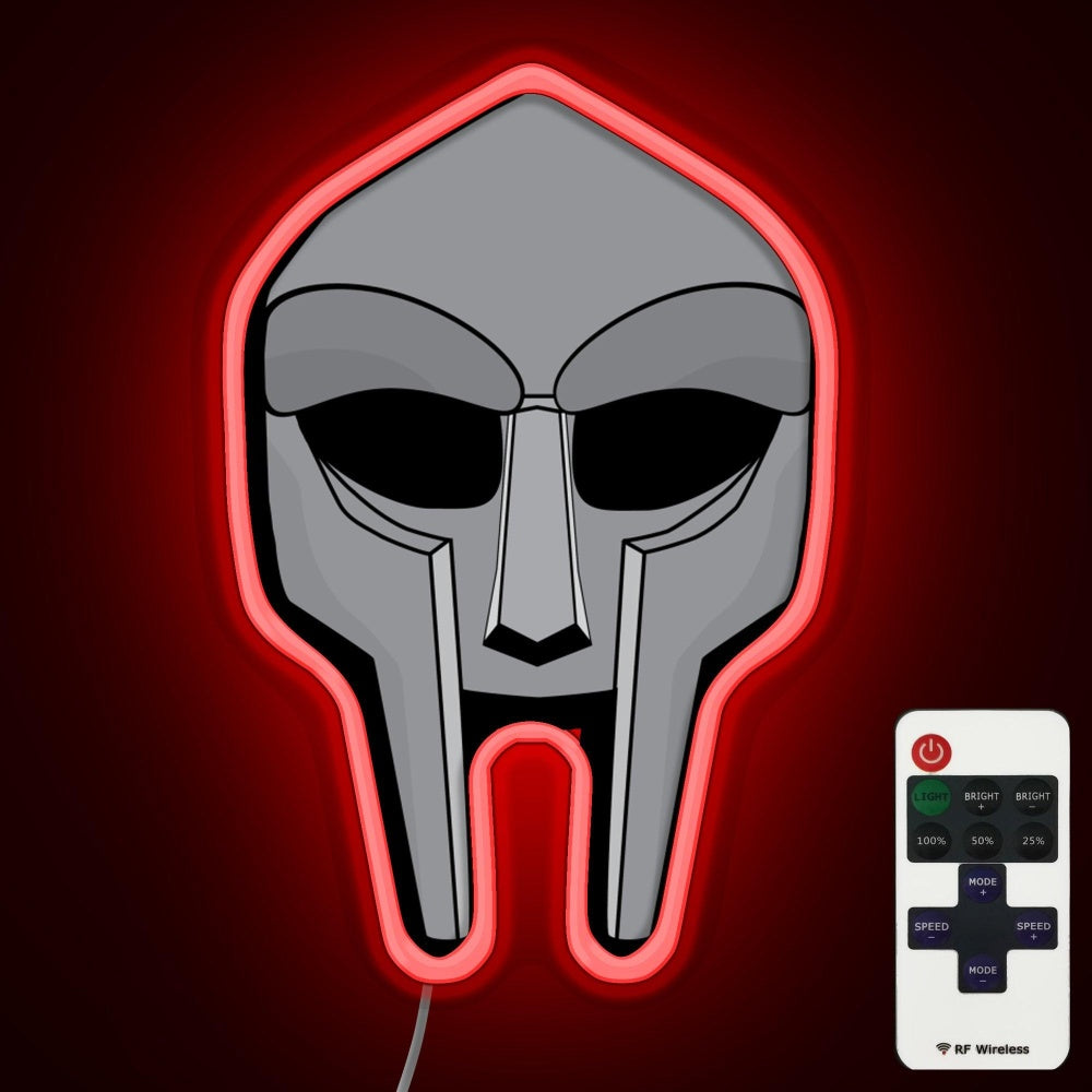 Mf Doom Mask Led Neon Sign Wall Art Acrylic Neon Light