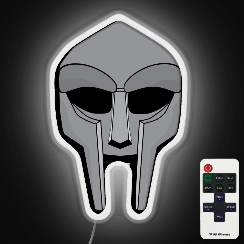 Mf Doom Mask Led Neon Sign Wall Art Acrylic Neon Light