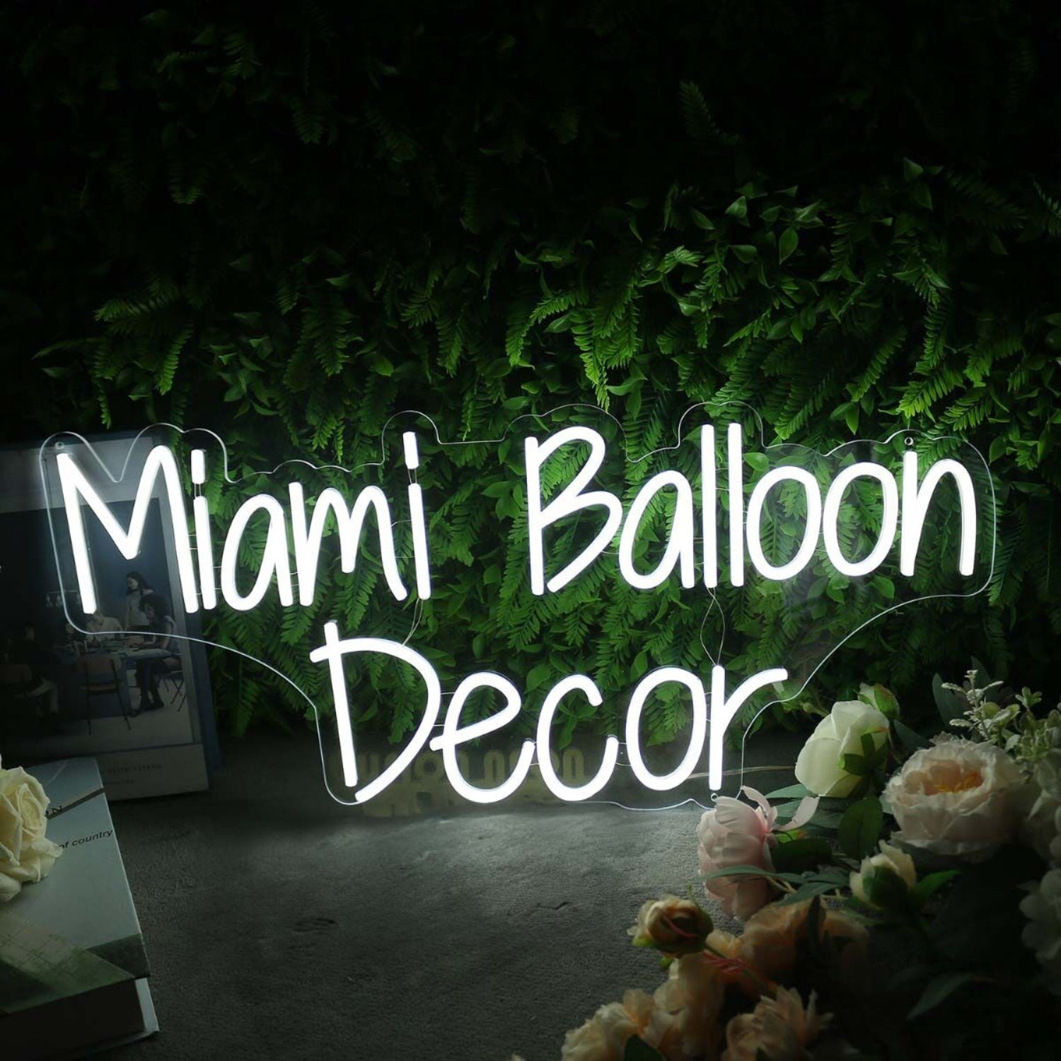 Miami Balloon Decor White Led Neon Sign - Shineneon