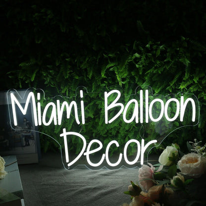 Miami Balloon Decor White Led Neon Sign - Shineneon