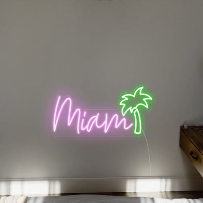 Miami Palm Tree Led Neon Sign Wall Art | Shineneon