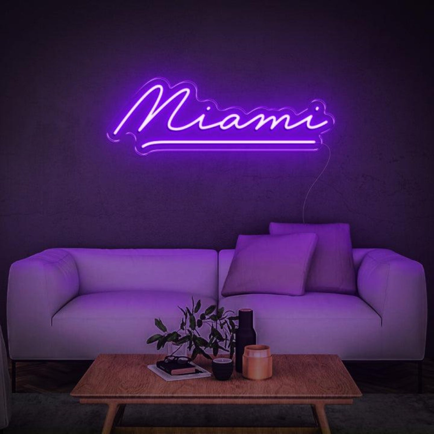 Miami Red Script Led Neon Sign For Home Wall Decor | Shineneon