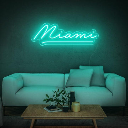 Miami Red Script Led Neon Sign For Home Wall Decor | Shineneon