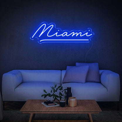 Miami Red Script Led Neon Sign For Home Wall Decor | Shineneon
