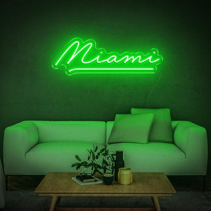 Miami Red Script Led Neon Sign For Home Wall Decor | Shineneon