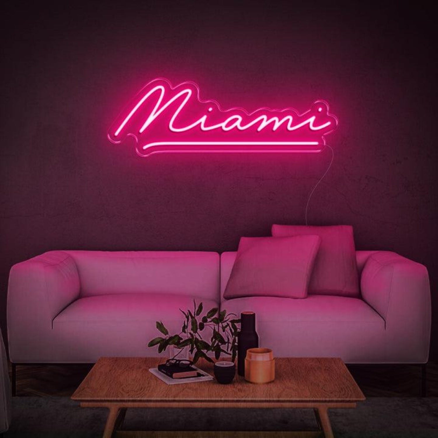 Miami Red Script Led Neon Sign For Home Wall Decor | Shineneon