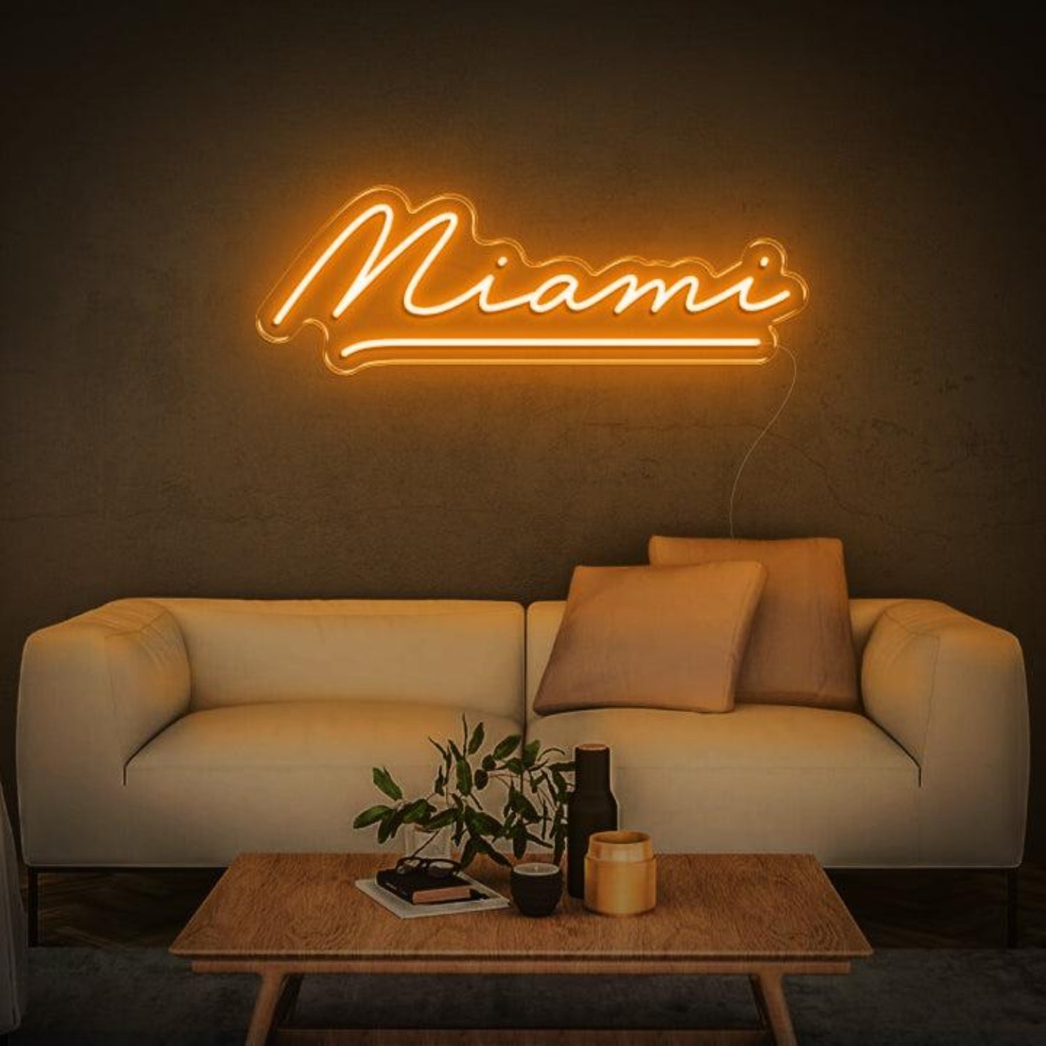 Miami Red Script Led Neon Sign For Home Wall Decor | Shineneon