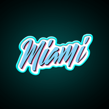 Miami Vice Wordstyle Logomark Party Drink Tequila Led Neon Sign Rgb Color - Shineneon