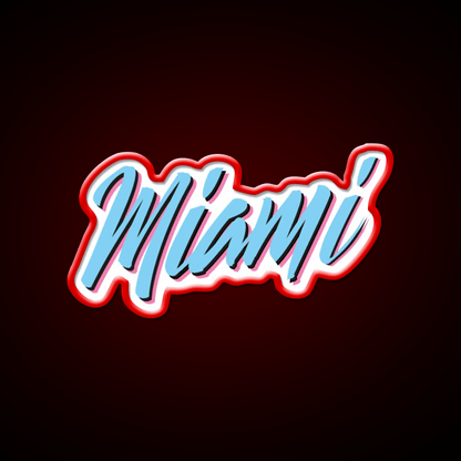 Miami Vice Wordstyle Logomark Party Drink Tequila Led Neon Sign Rgb Color - Shineneon