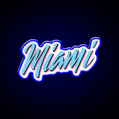 Miami Vice Wordstyle Logomark Party Drink Tequila Led Neon Sign Rgb Color - Shineneon