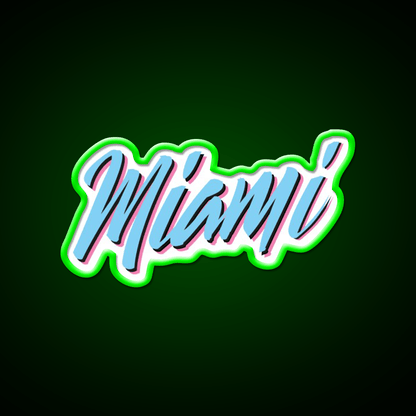 Miami Vice Wordstyle Logomark Party Drink Tequila Led Neon Sign Rgb Color - Shineneon