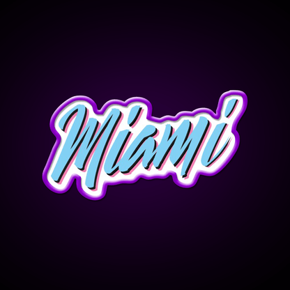 Miami Vice Wordstyle Logomark Party Drink Tequila Led Neon Sign Rgb Color - Shineneon