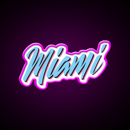 Miami Vice Wordstyle Logomark Party Drink Tequila Led Neon Sign Rgb Color - Shineneon