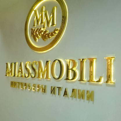 Miassmobili 3D Backlit Letters Business Metal Led Sign - Shineneon
