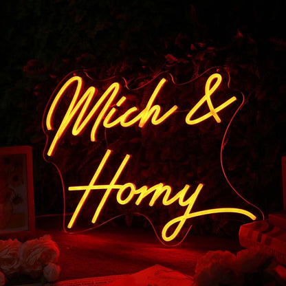 Mich And Horny Orange Led Neon Sign - Shineneon