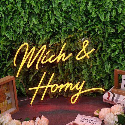 Mich And Horny Orange Led Neon Sign - Shineneon