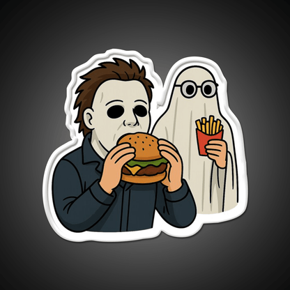 Michael Myers And Bob Fast Food Led Neon Sign For Burger Place Rgb Color - Shineneon