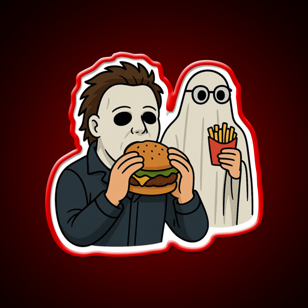 Michael Myers And Bob Fast Food Led Neon Sign For Burger Place Rgb Color - Shineneon