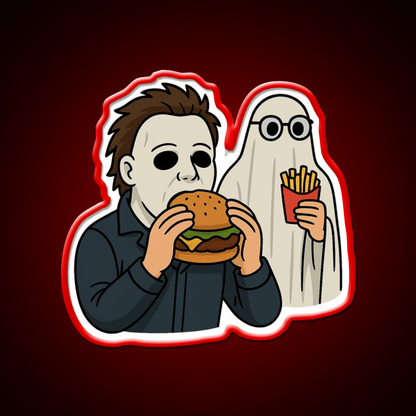 Michael Myers And Bob Fast Food Led Neon Sign For Burger Place Rgb Color - Shineneon