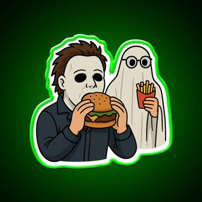 Michael Myers And Bob Fast Food Led Neon Sign For Burger Place Rgb Color - Shineneon