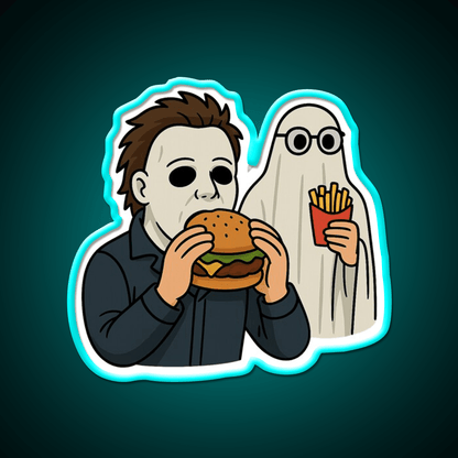 Michael Myers And Bob Fast Food Led Neon Sign For Burger Place Rgb Color - Shineneon