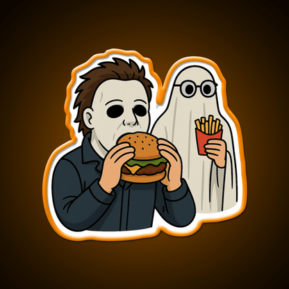 Michael Myers And Bob Fast Food Led Neon Sign For Burger Place Rgb Color - Shineneon