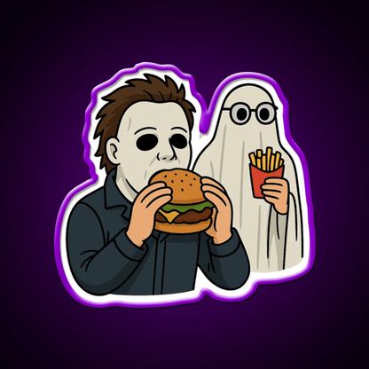 Michael Myers And Bob Fast Food Led Neon Sign For Burger Place Rgb Color - Shineneon