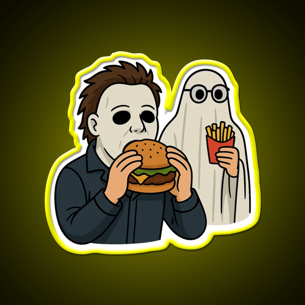 Michael Myers And Bob Fast Food Led Neon Sign For Burger Place Rgb Color - Shineneon