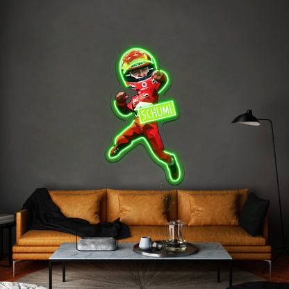 Michael Schumacher Pop Artwork Neon Wall Signs - LED neon sign view 9