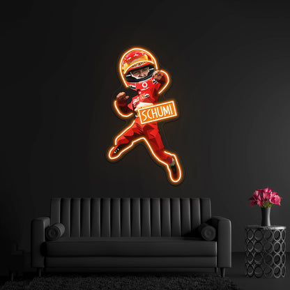 Michael Schumacher Pop Artwork Neon Wall Signs - LED neon sign view 6