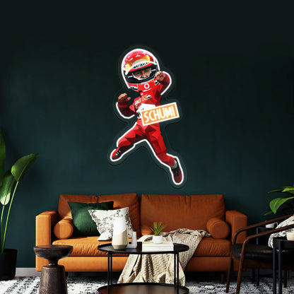 Michael Schumacher Pop Artwork Neon Wall Signs - LED neon sign view 8