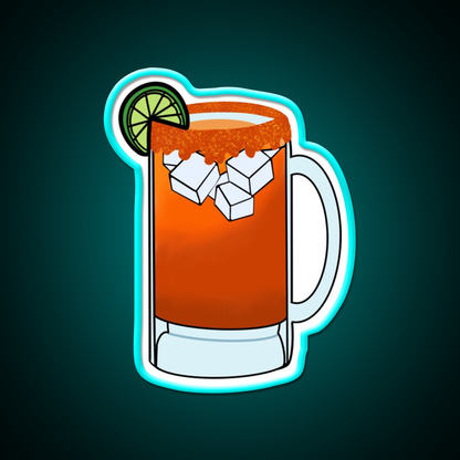 Micheladas Beer Bar Decor Led Neon Sign Rgb Color - Size and dimension reference