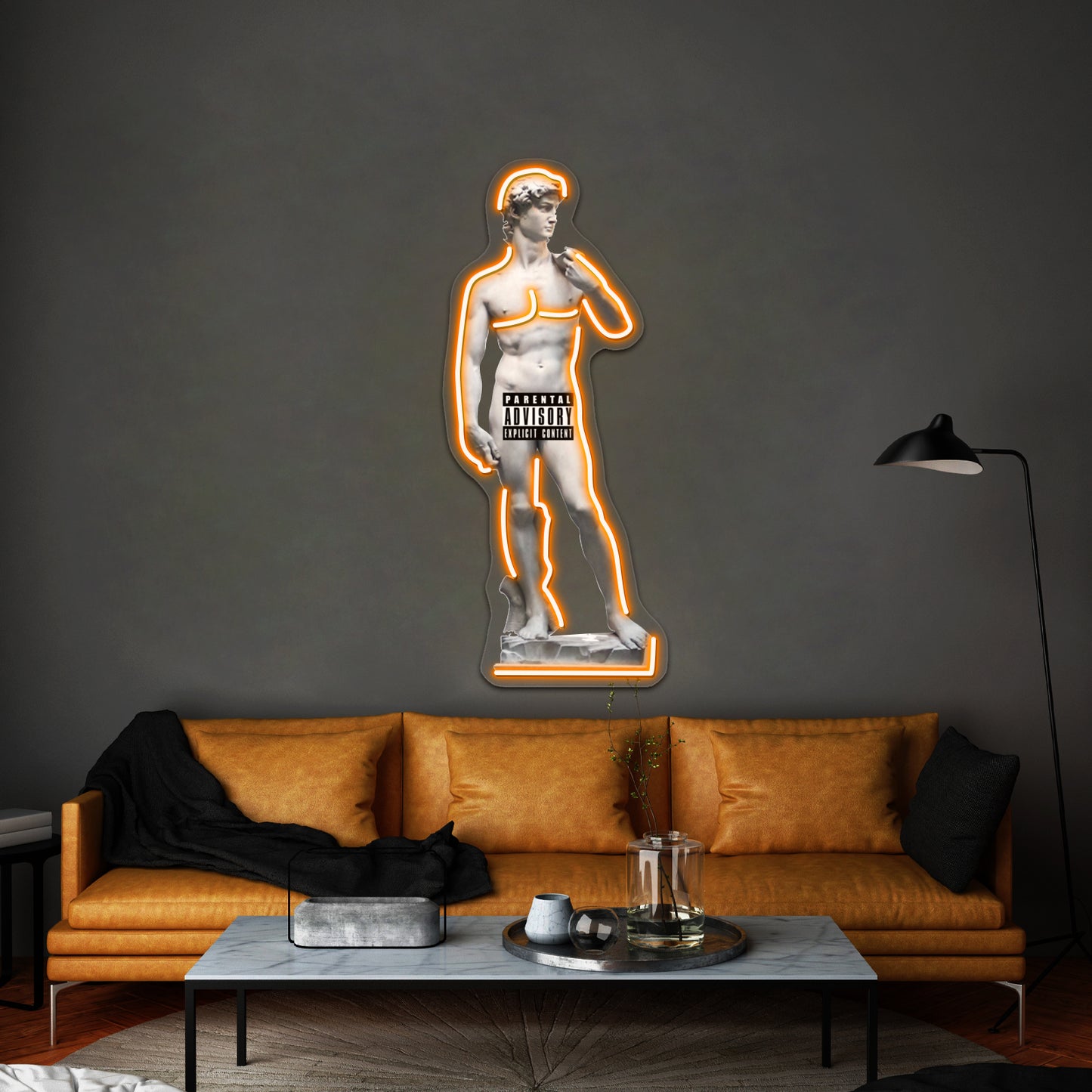 Michelangelo David Artwork Neon Wall Signs