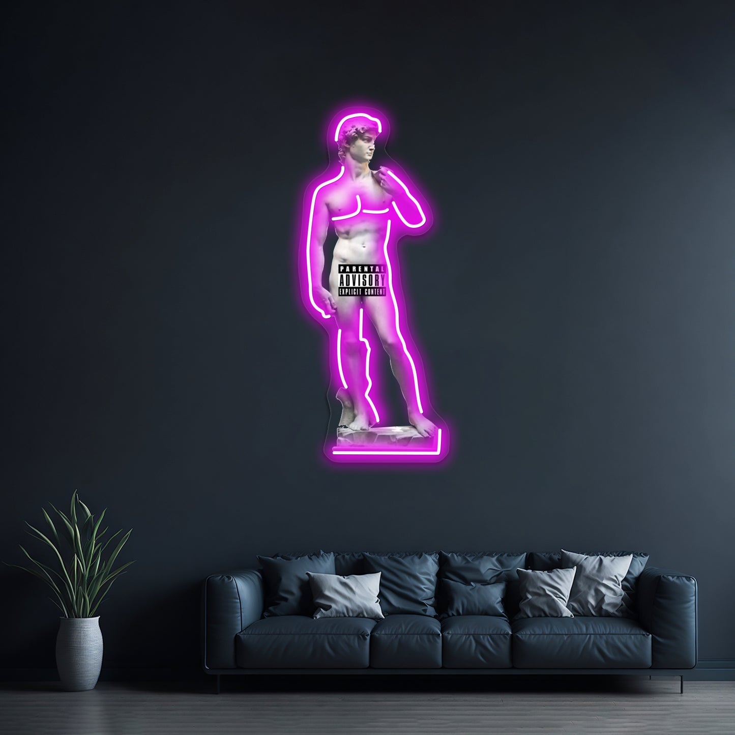 Michelangelo David Artwork Neon Wall Signs