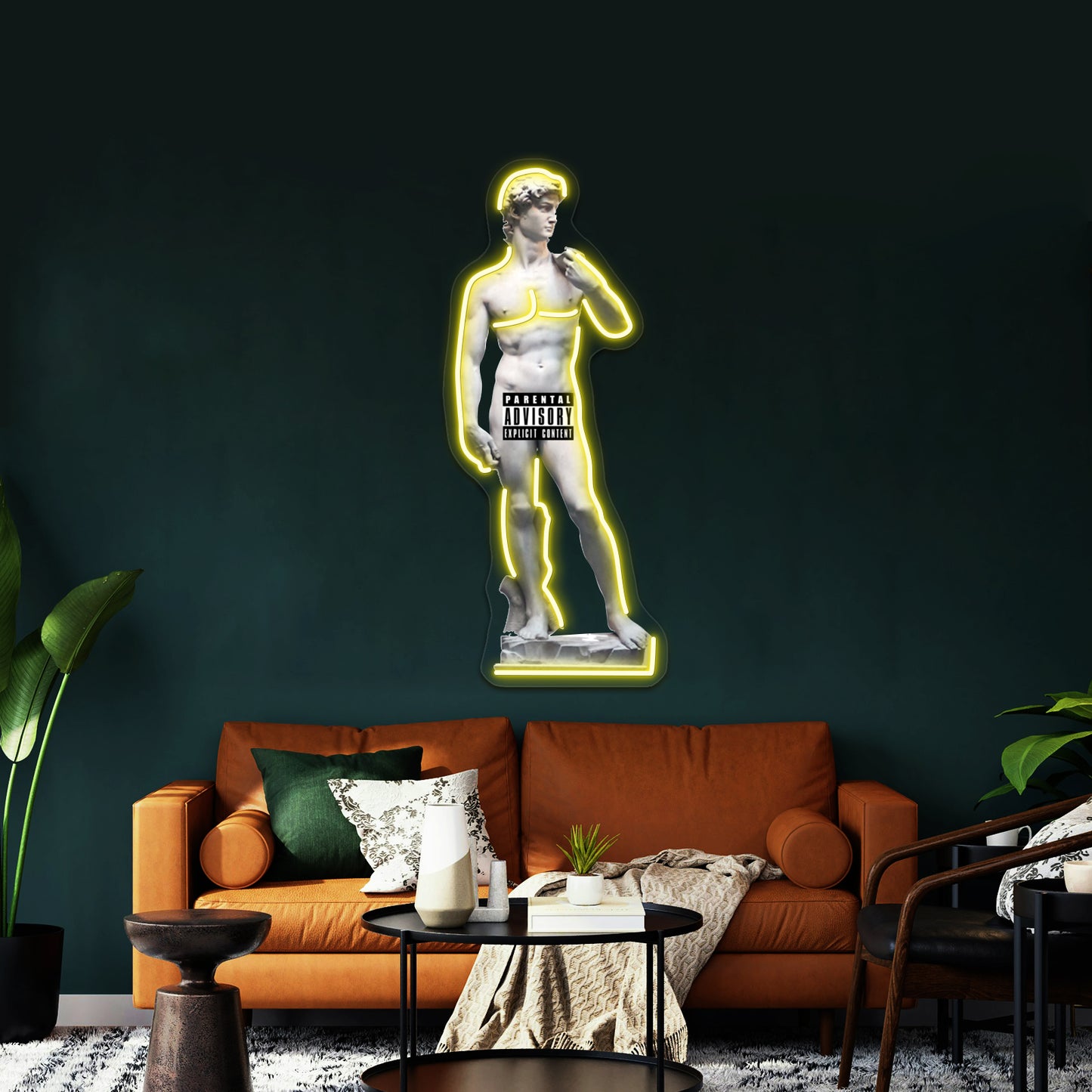 Michelangelo David Artwork Neon Wall Signs