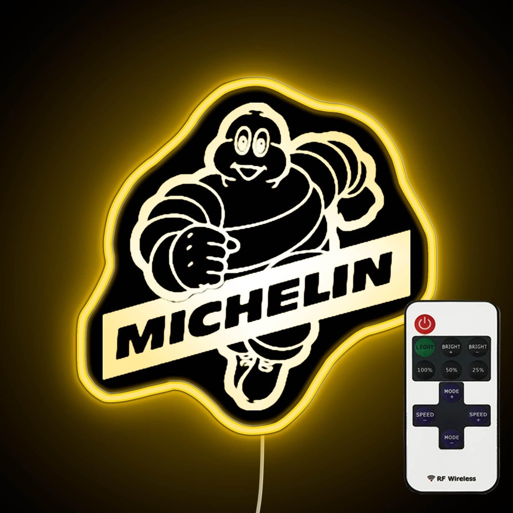Michelin Logo B Neon Sign - Custom LED neon sign front view