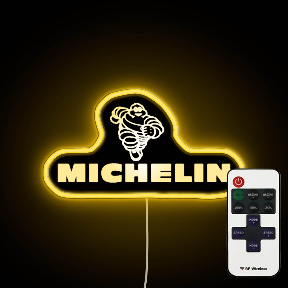 Michelin Logo Neon Sign - Custom LED neon sign front view