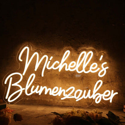 Michelle S Blumenzauber Yellow Led Neon Sign - Shineneon