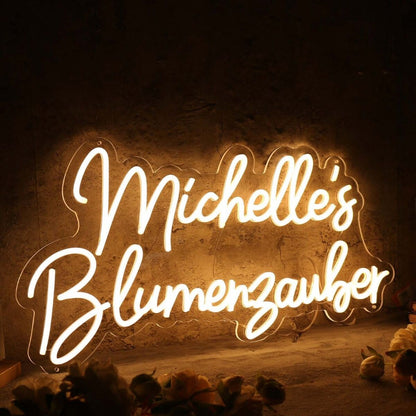 Michelle S Blumenzauber Yellow Led Neon Sign - Shineneon