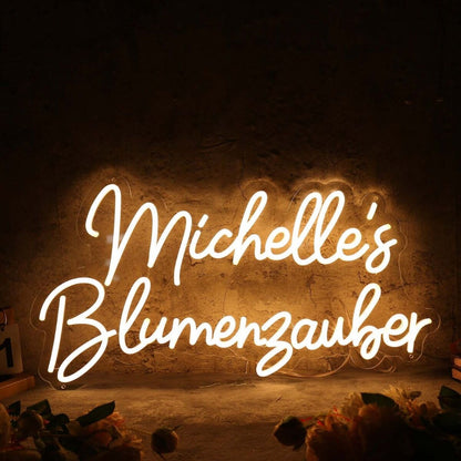 Michelle S Blumenzauber Yellow Led Neon Sign - Shineneon
