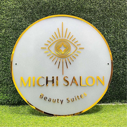 Michi Salon Acrylic Business Logo Sign - Shineneon