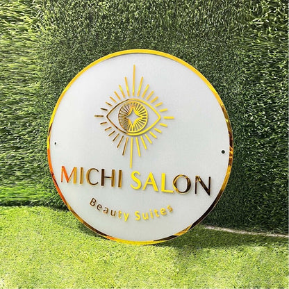 Michi Salon Acrylic Business Logo Sign - Shineneon