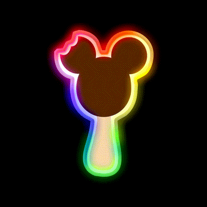 Mickey Ice Cream Snack Food Led Neon Sign Rgb Color - LED neon sign close-up detail