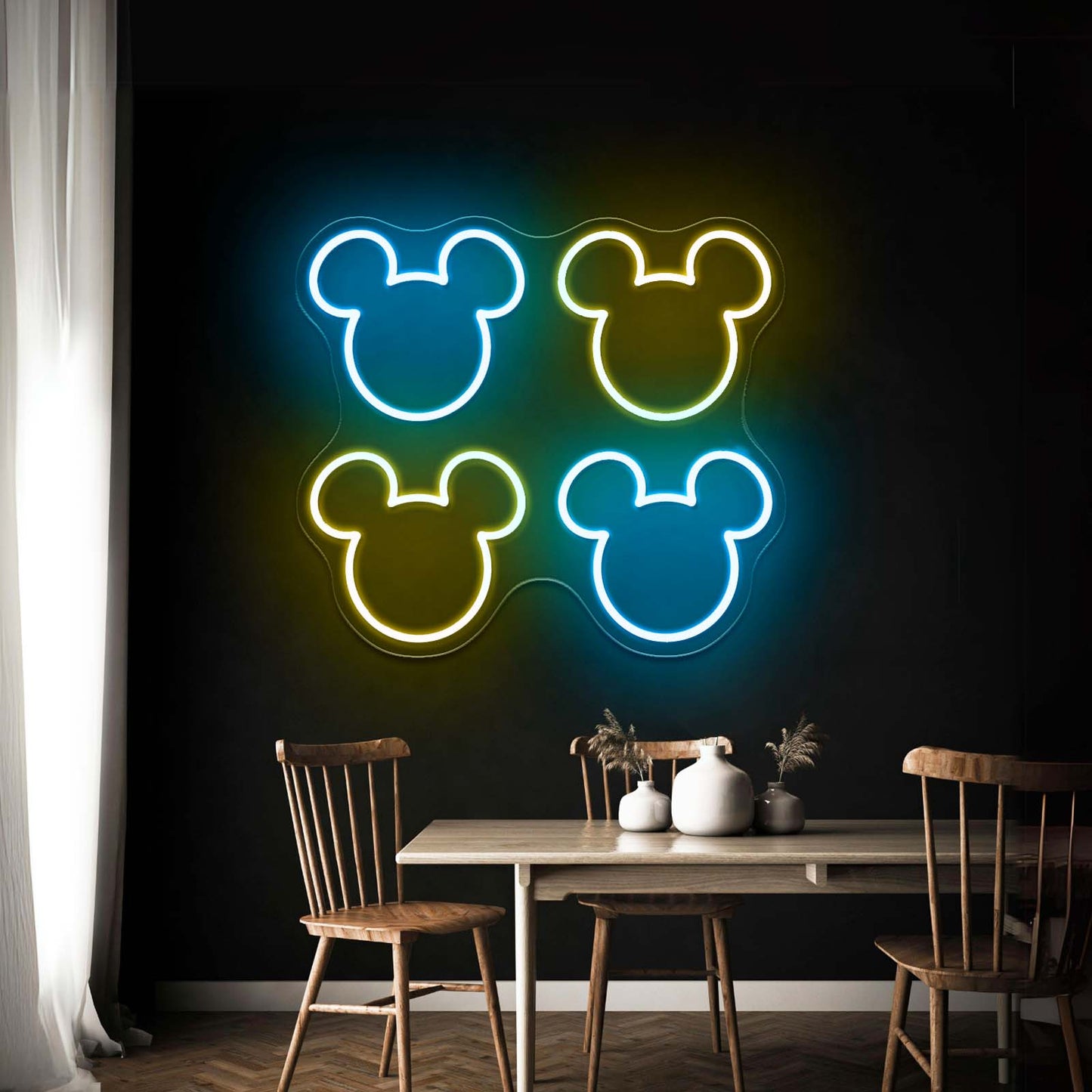 Mickey Multicolor Heads Led Neon Signs